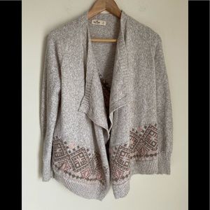 Hollister waterfall cream peach print cardigan